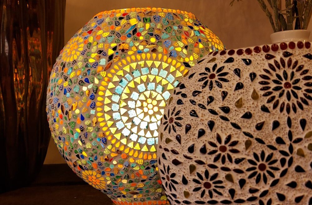 handgemaakte mozaïek lampen